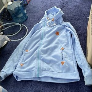 Blue sweatshirt zip up